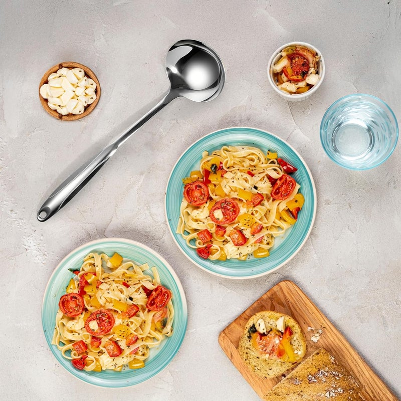 CEYWA Stainless Steel Ladle, Durable Cooking Utensil, Elegant One-Piece Design Stainless Ladle – Comfortable Handle for Stew, Chili, and Gravy – Easy to Clean Kitchen Tools - Image 2
